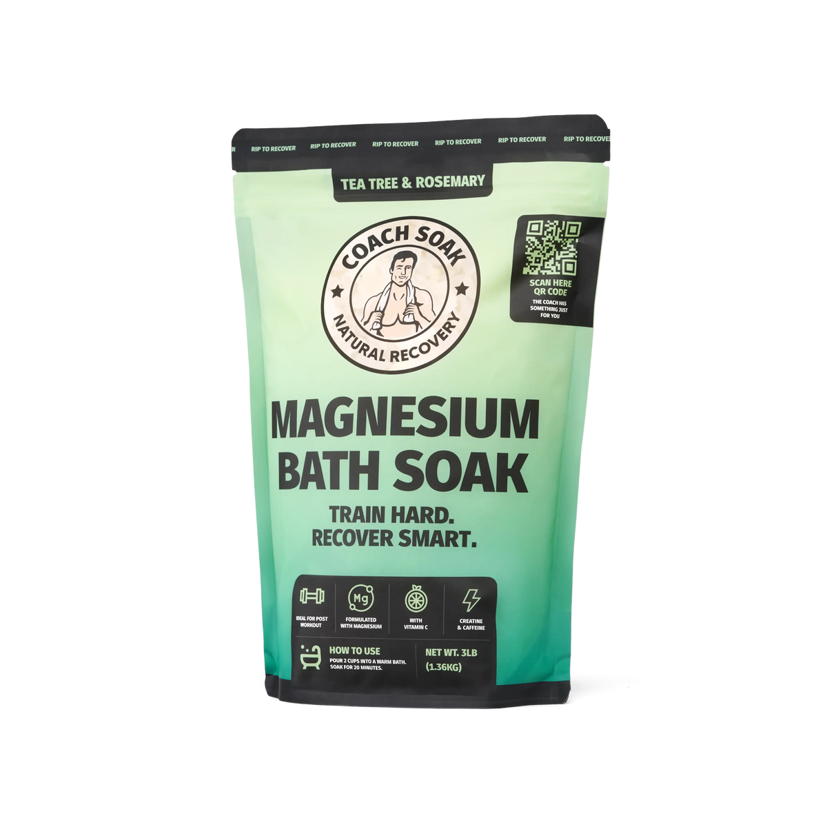 Coach Soak Magnesium Bath Soak — Tea Tree & Rosemary