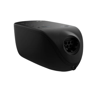 Normatec 3 Control Unit Black electronic device with a circular port on a white background