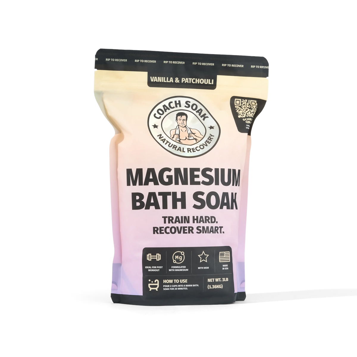 Coach Soak Magnesium Bath Soak — Vanilla & Patchouli